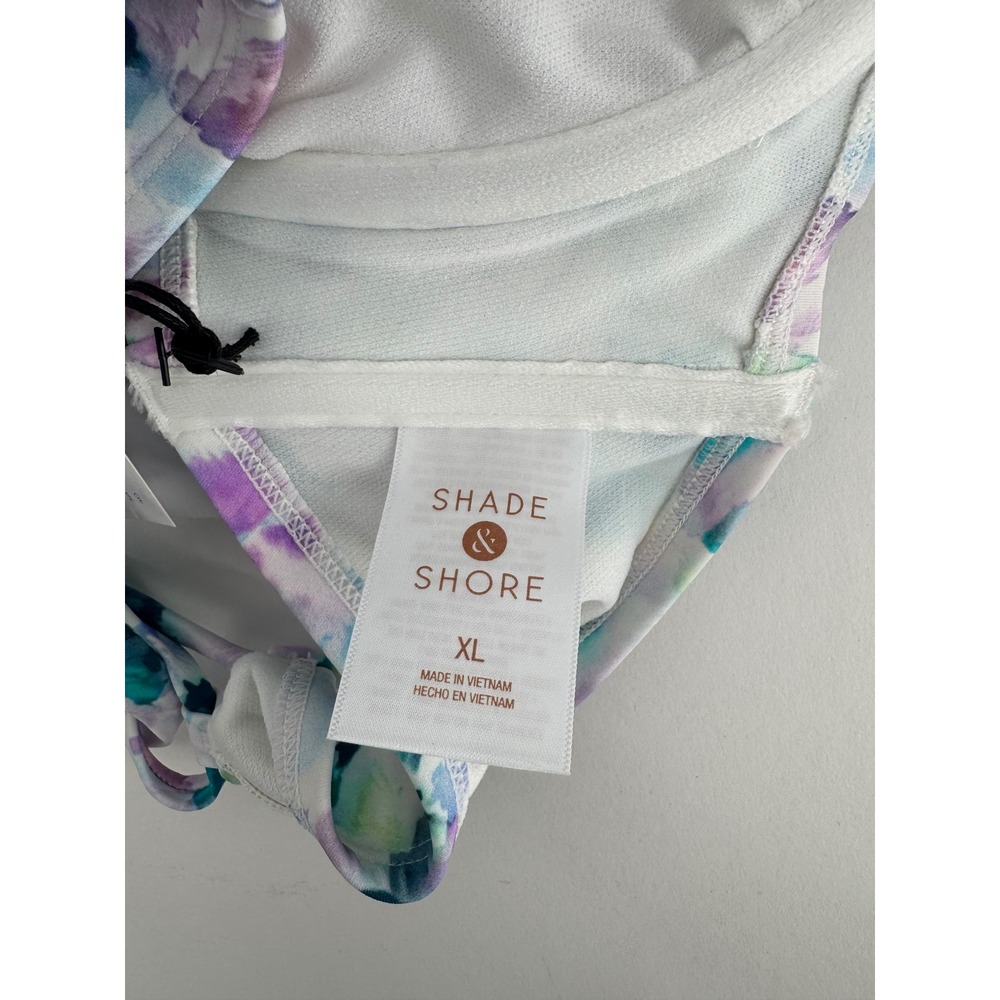 Shade & Shore Womens Floral Underwire Bikini Top Ruffle Strap Sz XL NWT - Picture 11 of 12